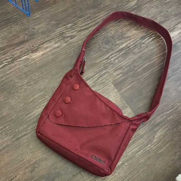 Ogio crossbody purse bag burgundy tablet women’s lightweight tote Brooklyn - Picture 6 of 6